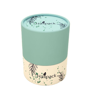 Cajas de tubos de embalaje de camisetas de cartón Kraft reciclado, papel artesanal redondo biodegradable con relieve para almacenamiento de cosméticos