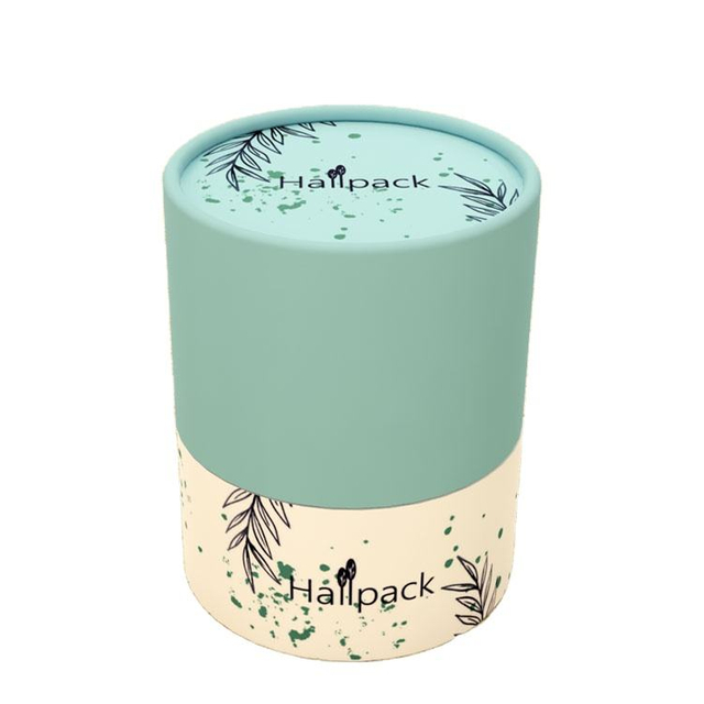 Cajas de tubos de embalaje de camisetas de cartón Kraft reciclado, papel artesanal redondo biodegradable con relieve para almacenamiento de cosméticos