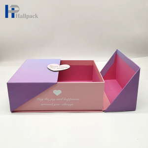 Caja de regalo vacía impresa aduana al por mayor de la caja de cartón de papel hecha a mano