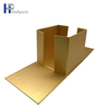 Caja de papel de empaquetado de oro plegable al por mayor de la tapa magnética de la forma cuadrada de la caja de papel