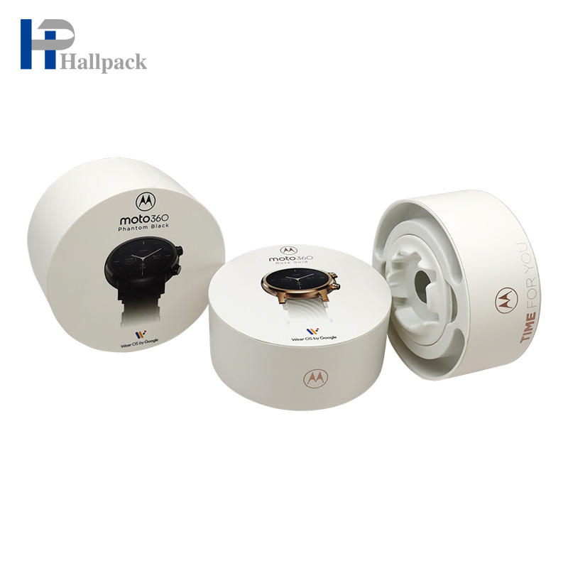 Caja de tubo de papel redondo, joyería corta, tubo de embalaje de flores con parte superior plana