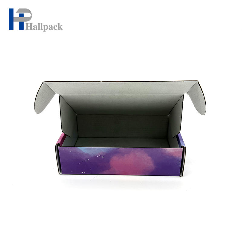 Caja de papel de empaquetado del color amistoso del arco iris de Eco del papel de arte de encargo del OEM