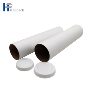 Tubo de papel de envío blanco de cilindro biodegradable personalizado de suministro de fábrica