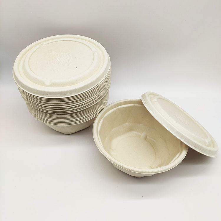 Envases de comida disponibles seguros de la pulpa de papel de la cubierta de la caña de azúcar de la fuente de la fábrica