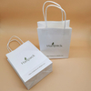 Paquete de tamaño personalizado Bolsa de papel con asa de papel Bolsa de compras de papel Kraft