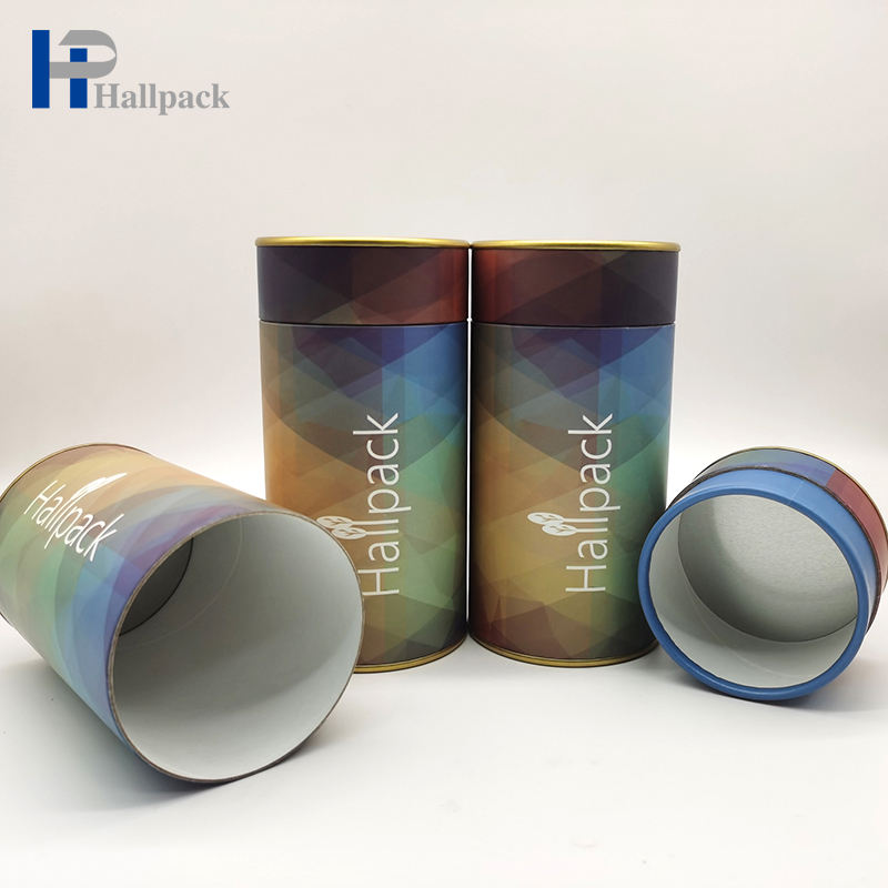 Cree el tubo para requisitos particulares de la cartulina del papel de Kraft de la impresión en color que empaqueta con el logotipo