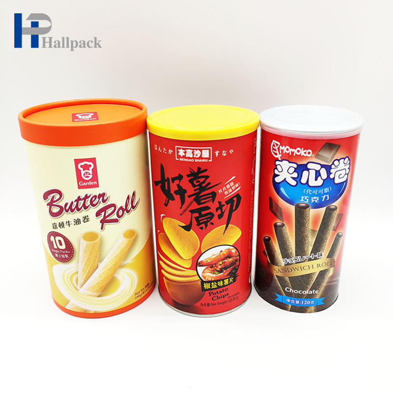 Tubo de papel de estaño redondo con base de papel cilíndrico que empaqueta para la comida 250G