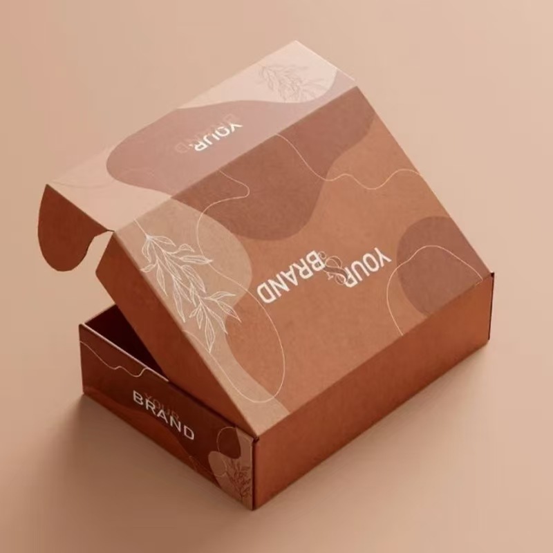 Use la caja de envío de aviones plegables de papel de cartón cuadrado impreso con tinta de soja